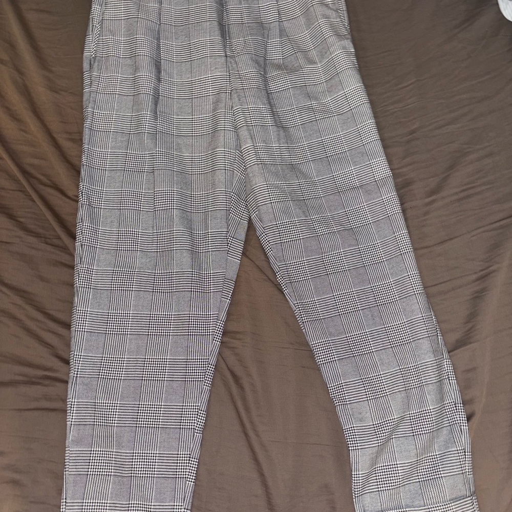 Bershka Gray Dress Pants Slim Fit